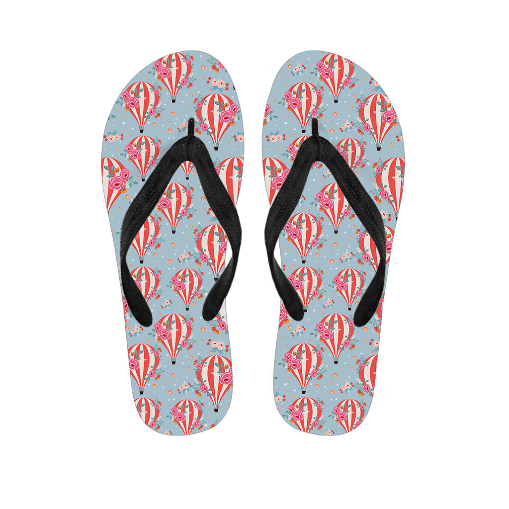 Floral Air Balloon Pattern Print Flip Flops