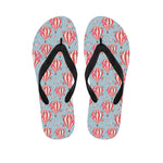 Floral Air Balloon Pattern Print Flip Flops