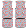 Floral Air Balloon Pattern Print Front and Back Car Floor Mats