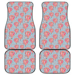 Floral Air Balloon Pattern Print Front and Back Car Floor Mats