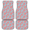 Floral Air Balloon Pattern Print Front and Back Car Floor Mats