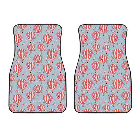 Floral Air Balloon Pattern Print Front Car Floor Mats