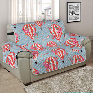 Floral Air Balloon Pattern Print Half Sofa Protector