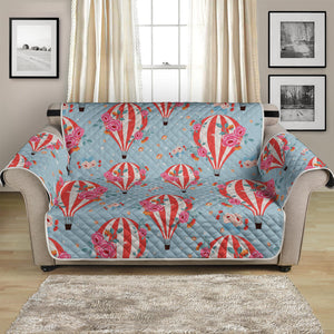 Floral Air Balloon Pattern Print Loveseat Protector