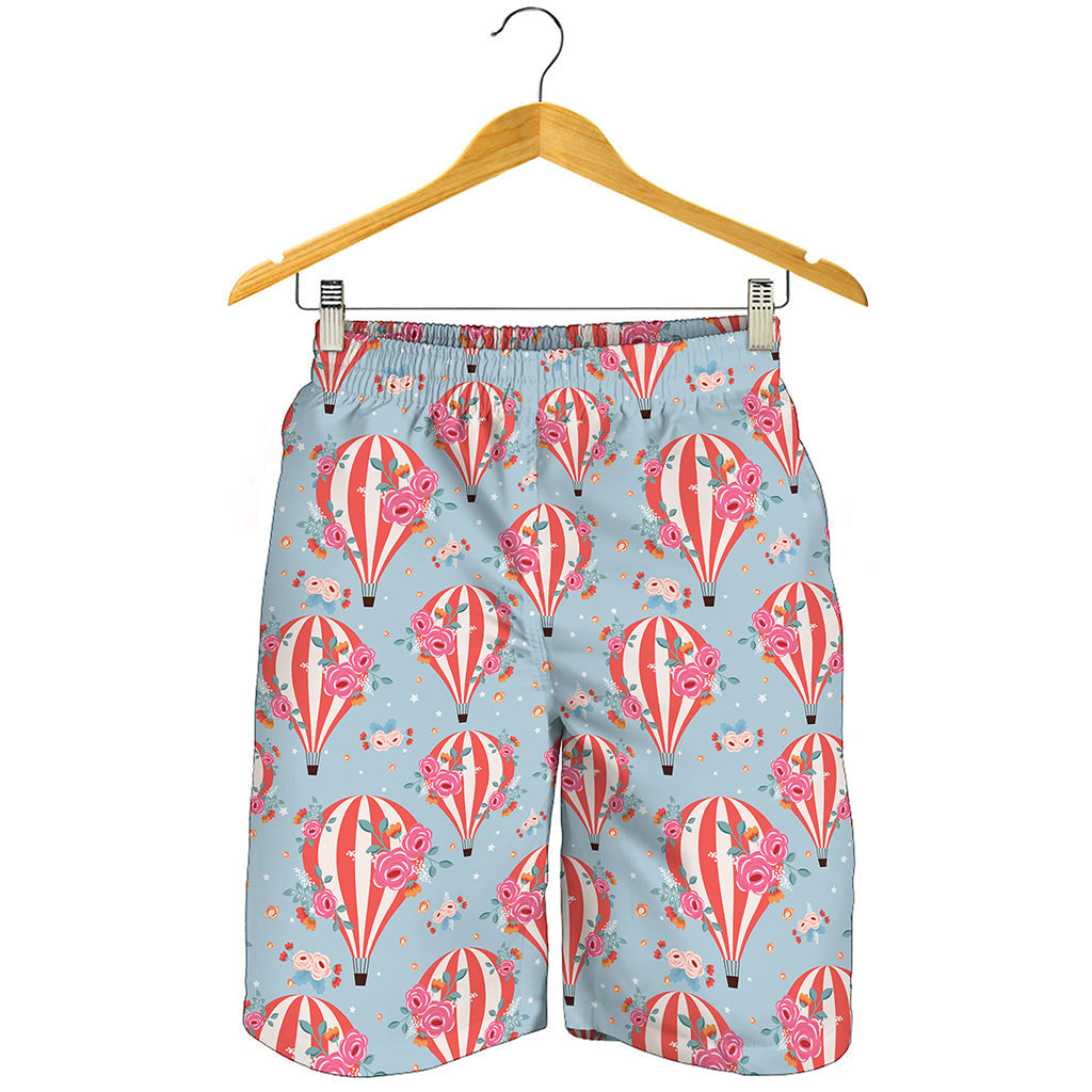 Floral Air Balloon Pattern Print Men's Shorts