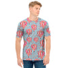 Floral Air Balloon Pattern Print Men's T-Shirt