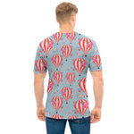 Floral Air Balloon Pattern Print Men's T-Shirt