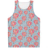 Floral Air Balloon Pattern Print Men's Tank Top