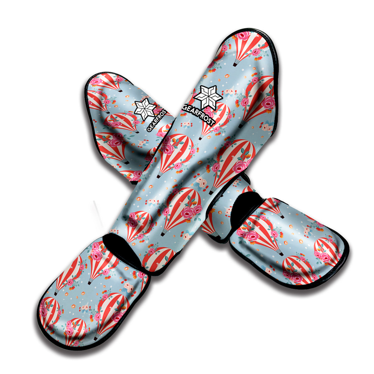 Floral Air Balloon Pattern Print Muay Thai Shin Guard