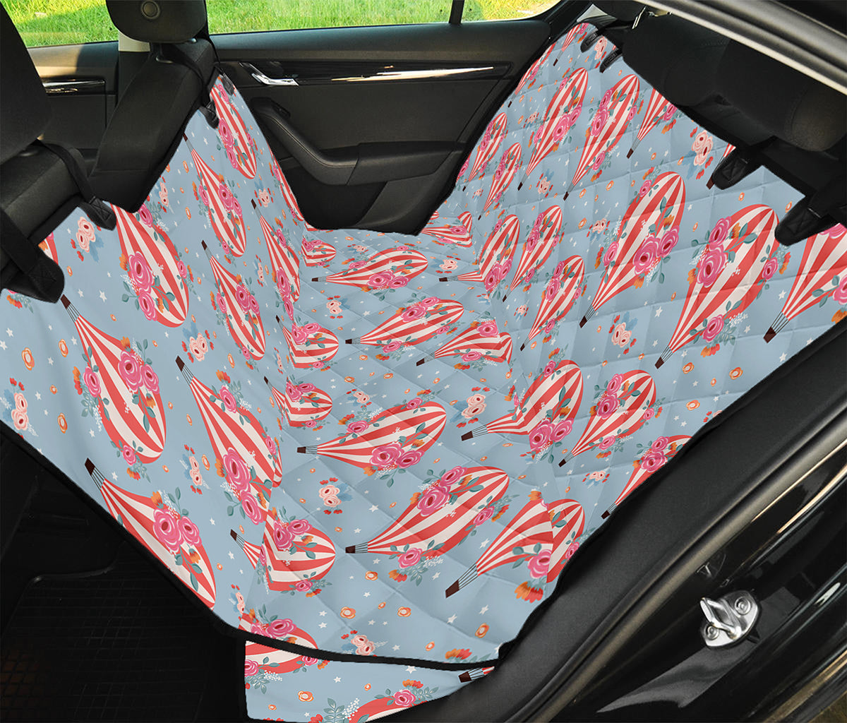 Floral Air Balloon Pattern Print Pet Car Back Seat Cover