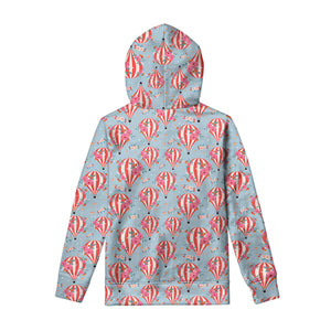 Floral Air Balloon Pattern Print Pullover Hoodie