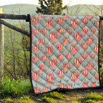 Floral Air Balloon Pattern Print Quilt
