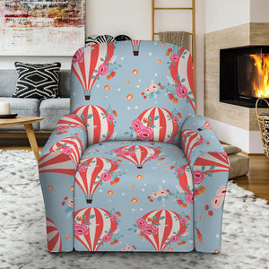 Floral Air Balloon Pattern Print Recliner Slipcover