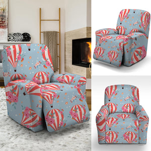 Floral Air Balloon Pattern Print Recliner Slipcover