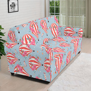 Floral Air Balloon Pattern Print Sofa Cover