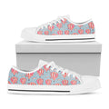 Floral Air Balloon Pattern Print White Low Top Sneakers
