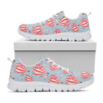 Floral Air Balloon Pattern Print White Sneakers