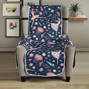 Floral Ballet Pattern Print Armchair Protector