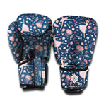 Floral Ballet Pattern Print Boxing Gloves