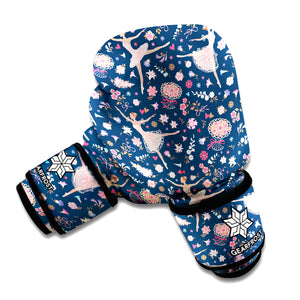 Floral Ballet Pattern Print Boxing Gloves