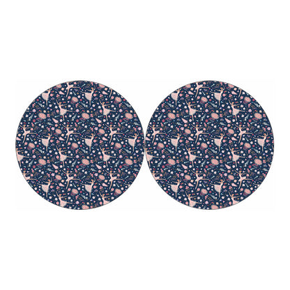 Floral Ballet Pattern Print Car Coasters