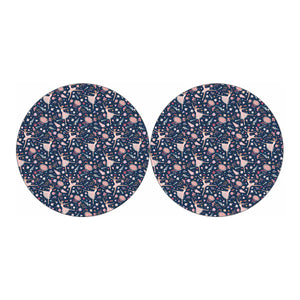 Floral Ballet Pattern Print Car Coasters