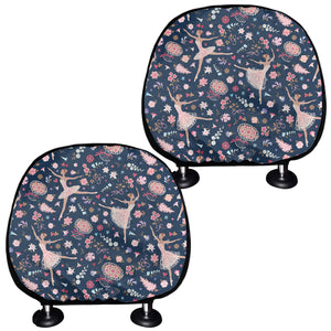 Floral Ballet Pattern Print Car Headrest Covers