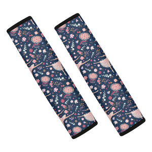 Floral Ballet Pattern Print Car Seat Belt Covers