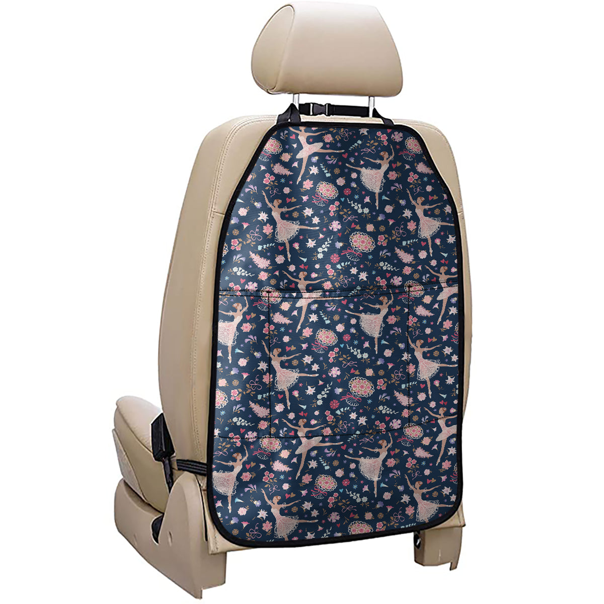 Floral Ballet Pattern Print Car Seat Organizers