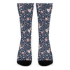 Floral Ballet Pattern Print Crew Socks