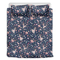 Floral Ballet Pattern Print Duvet Cover Bedding Set
