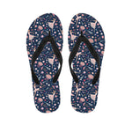 Floral Ballet Pattern Print Flip Flops