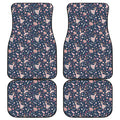 Floral Ballet Pattern Print Front and Back Car Floor Mats