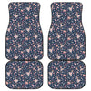 Floral Ballet Pattern Print Front and Back Car Floor Mats