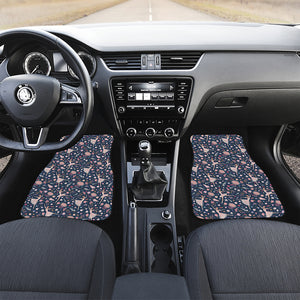 Floral Ballet Pattern Print Front Car Floor Mats