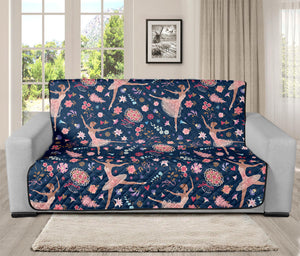 Floral Ballet Pattern Print Futon Protector