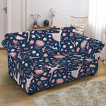 Floral Ballet Pattern Print Loveseat Slipcover