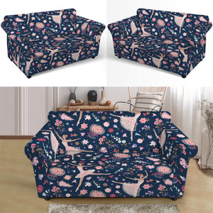 Floral Ballet Pattern Print Loveseat Slipcover