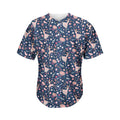 Floral Ballet Pattern Print Men's Baseball Jersey
