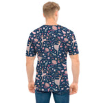 Floral Ballet Pattern Print Men's T-Shirt