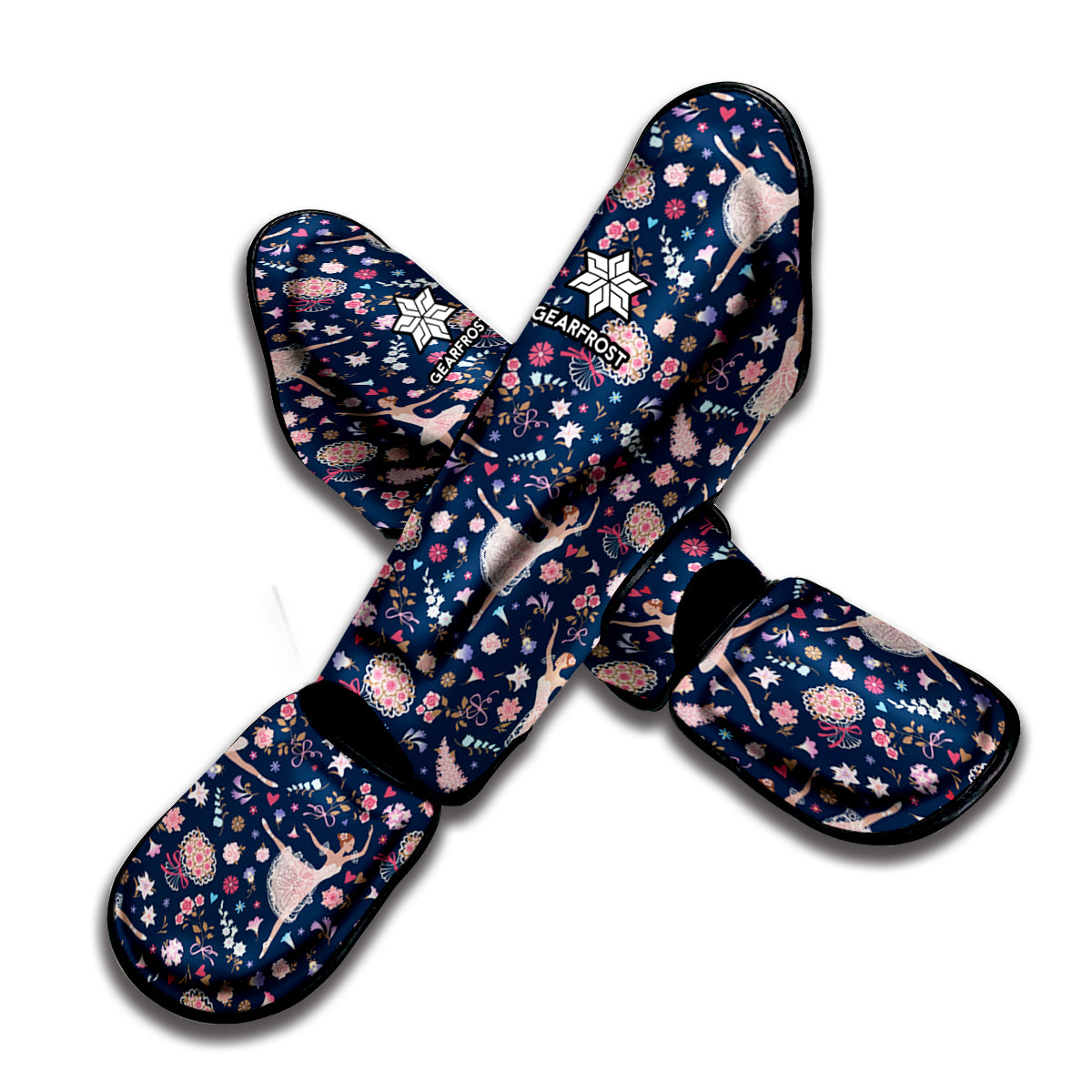 Floral Ballet Pattern Print Muay Thai Shin Guard