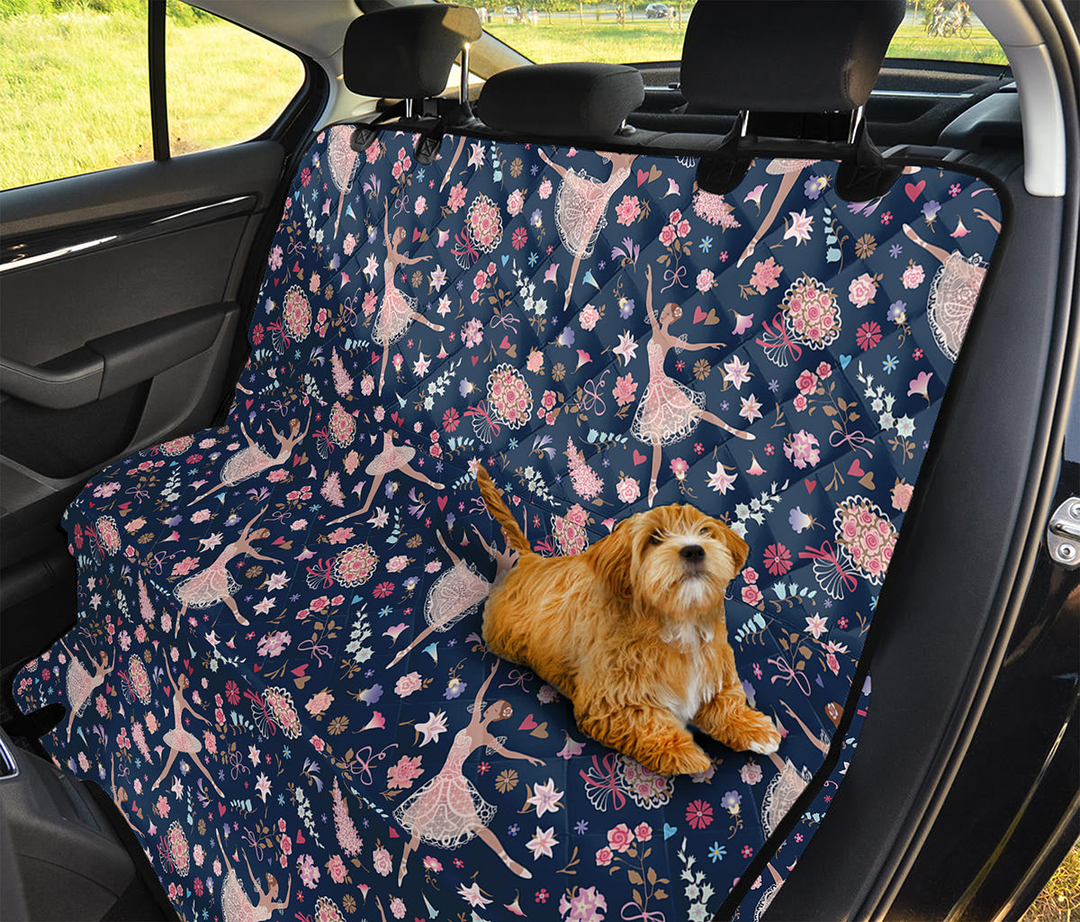 Floral Ballet Pattern Print Pet Car Back Seat Cover