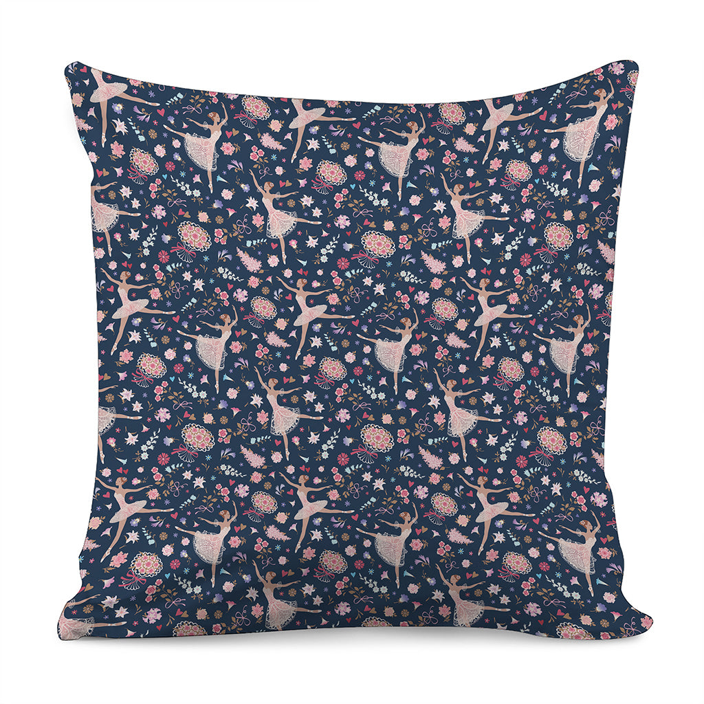 Floral Ballet Pattern Print Pillow Cover