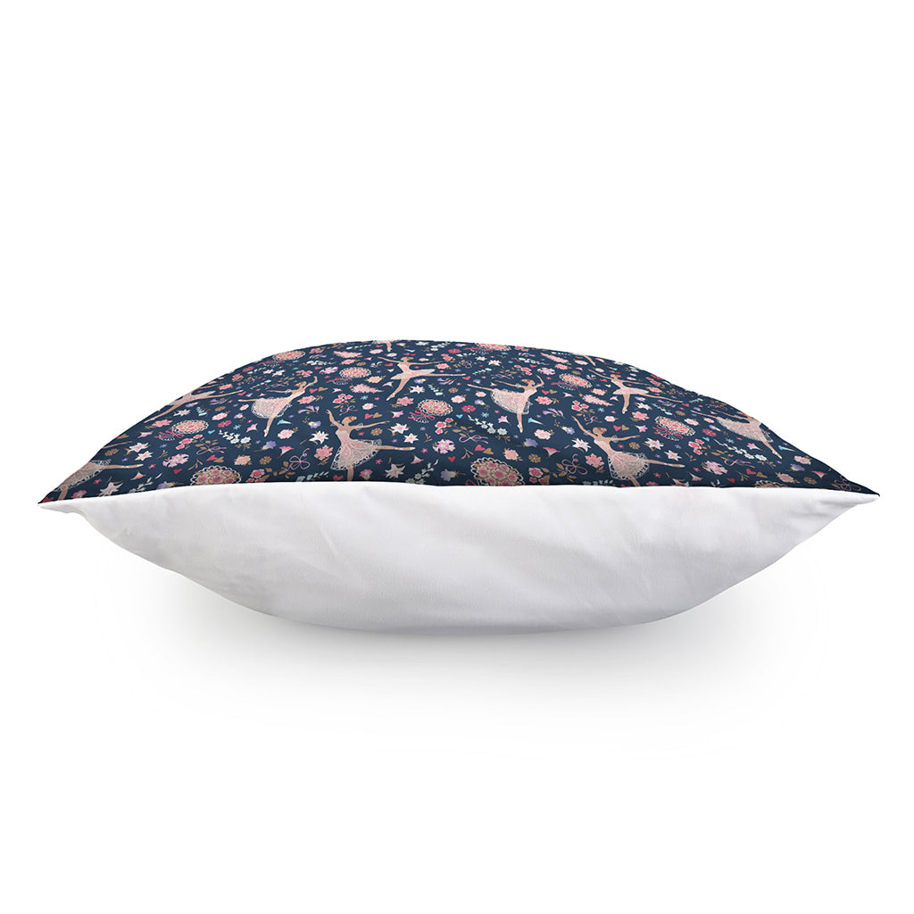 Floral Ballet Pattern Print Pillow Cover