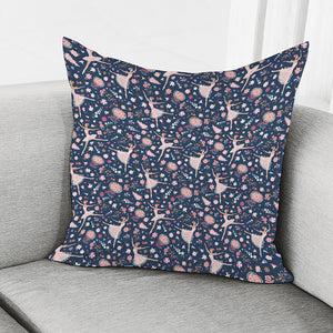 Floral Ballet Pattern Print Pillow Cover