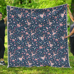 Floral Ballet Pattern Print Quilt