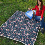 Floral Ballet Pattern Print Quilt