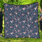 Floral Ballet Pattern Print Quilt