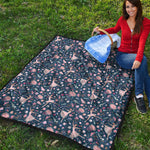 Floral Ballet Pattern Print Quilt