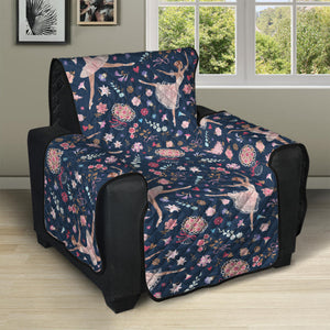 Floral Ballet Pattern Print Recliner Protector